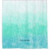 Vers en schoon, licht aqua groen water douchegordijn (Voorkant)