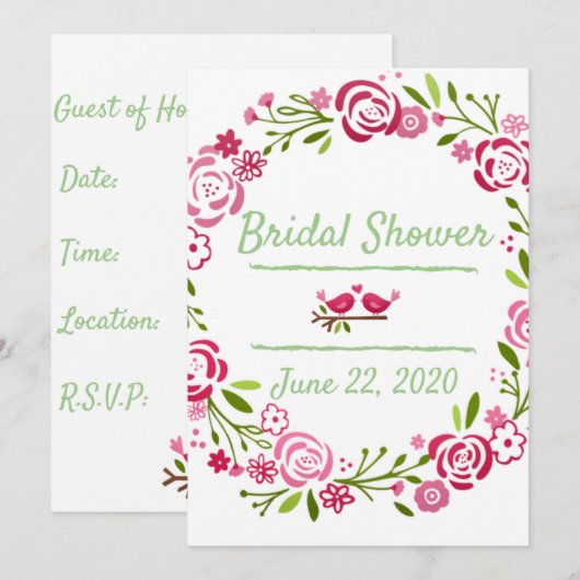 Vers en zoet bridal Shower Invitation Save The Date (Voorkant / Achterkant)