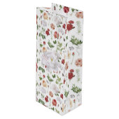 Vers Floral Wijn Cadeautas (Voorkant Gekanteld)
