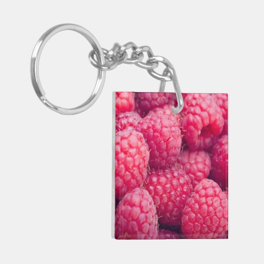 Vers frambozen sleutelhanger (Voorkant Links)
