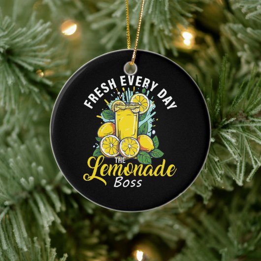 Vers Fris Iedere Dag De Limonade Baas Keramisch Ornament (Boom)