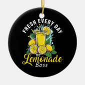 Vers Fris Iedere Dag De Limonade Baas Keramisch Ornament (Voorkant)