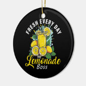 Vers Fris Iedere Dag De Limonade Baas Keramisch Ornament (Links)