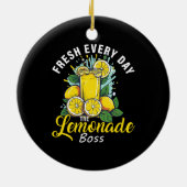 Vers Fris Iedere Dag De Limonade Baas Keramisch Ornament (Achterkant)