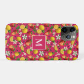 Vers Fruit Aardbei & Citroen Monogram - Roze Case-Mate iPhone Case (Achterkant (horizontaal))