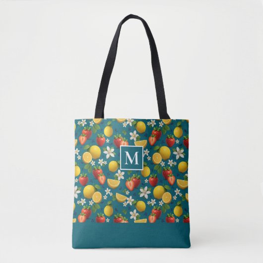 Vers Fruit Aardbei & Citroen Monogram Tote Bag (Voorkant)