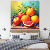 Vers fruit in een perfecte mix canvas afdruk (Insitu (Slaapkamer))