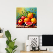 Vers fruit in een perfecte mix poster (Thuiskantoor)