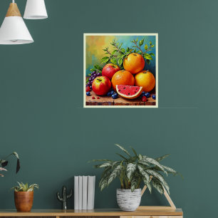 Vers fruit in een perfecte mix poster