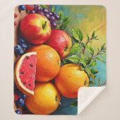 Vers fruit in een perfecte mix sherpa deken (Voorkant)