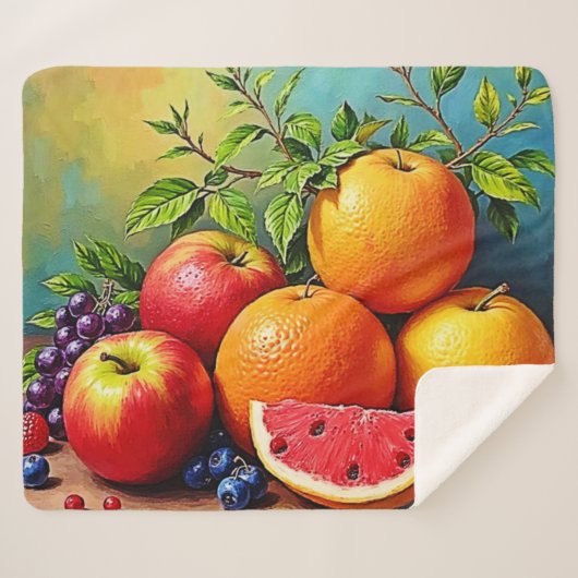 Vers fruit in een perfecte mix sherpa deken (Voorkant (horizontaal))