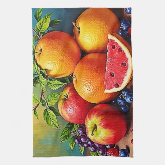 Vers fruit in een perfecte mix theedoek (Verticaal)