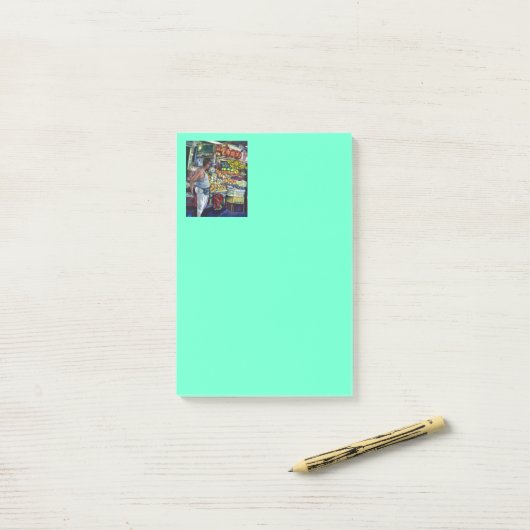 Vers fruit met Francis Post-it® Notes (Op bureau)