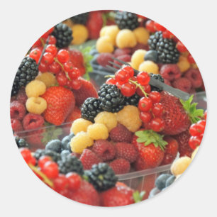 vers fruit ronde sticker