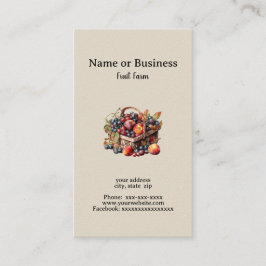 Vers fruit visitekaartje