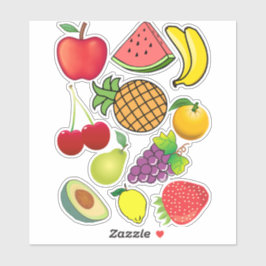 Vers fruit voor zomertijd - Schattige kinderen Sticker