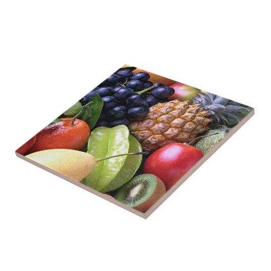 Vers fruit - Zoete uitstalkast Tegeltje (Zijkant)