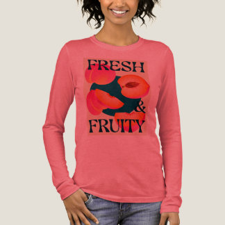 Vers & Fruitig Stout Perzik Grafisch T-Shirt Met L