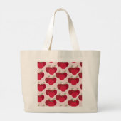 Vers fruitpatroon van verse appels grote tote bag (Achterkant)