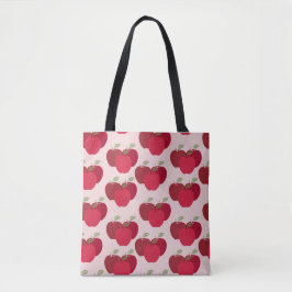 Vers fruitpatroon van verse appels tote bag