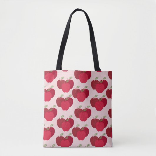 Vers fruitpatroon van verse appels tote bag (Voorkant)