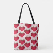 Vers fruitpatroon van verse appels tote bag (Achterkant)