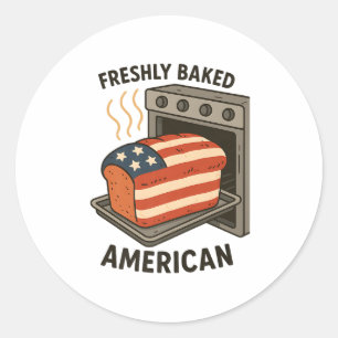 Vers gebakken Amerikaanse patriottische Amerikaans Ronde Sticker