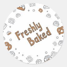 Vers gebakken bakkerij sticker met bijpassend lijs