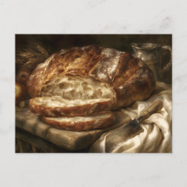 Vers gebakken brood feestdagenkaart