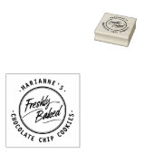 Vers gebakken gepersonaliseerde label houten stemp rubberstempel (Gestempeld)