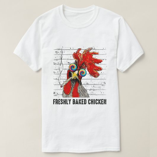 Vers gebakken Kip Boer Fun Roken Kip T-shirt (Design voorkant)