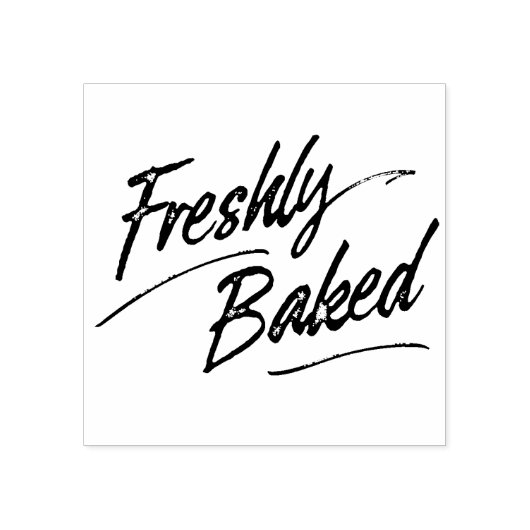 Vers gebakken Label Wood Stamp Rubberstempel (Afrduk)