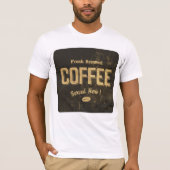 Vers gebrouwen koffie Mannen T-shirt (Voorkant)