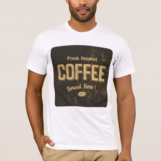 Vers gebrouwen koffie Mannen T-shirt (Voorkant)