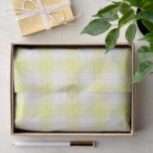 Vers geel wit geelbruin plaid tissuepapier (Geschenk)