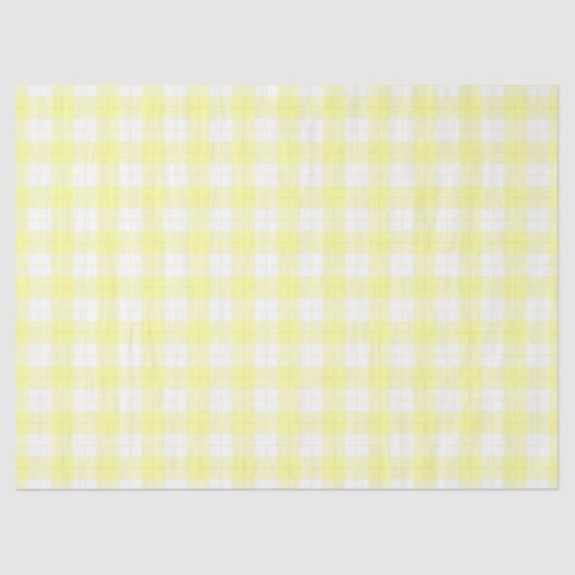 Vers geel wit geelbruin plaid tissuepapier (Voorkant)