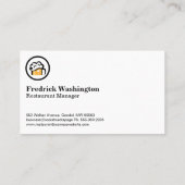 Vers gegoten glas bier | brouwerij visitekaartje (Achterkant)