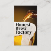 Vers gegoten glas bier | brouwerij visitekaartje (Voorkant)