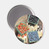 Vers geïmpliceerde aardbeien Blauwe bessen Blackbe Magneet (Voorkant / Achterkant)