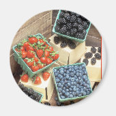 Vers geïmpliceerde aardbeien Blauwe bessen Blackbe Magneet (Voorkant)