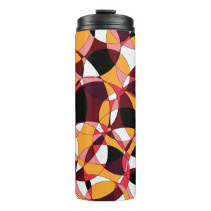 vers gekleurd abstract patroon in warme kleuren thermosbeker