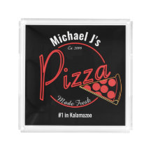 Vers gemaakt pizza pizzeria teken