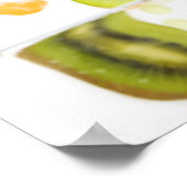 Vers gemengd fruit met appel- en oranje sap poster (Hoek)