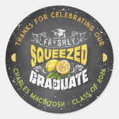 Vers Geperste Afgestudeerde Ronde Sticker (Voorkant)