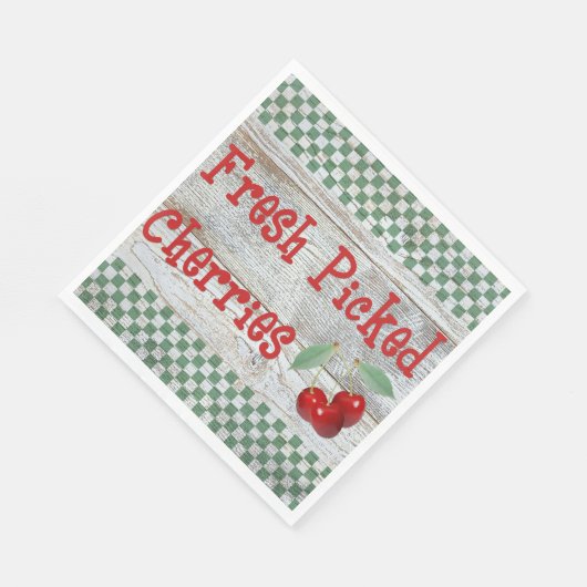 Vers geplet papier van kersen servetten (Hoek)