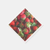 Vers geplukte aardbeien servet (Hoek)