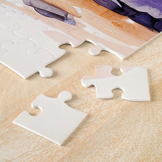 Vers geplukte Aster Bloem illustratie Legpuzzel (Zijkant)