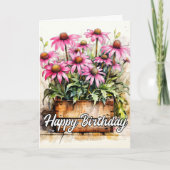 Vers geplukte Aster Flower Art Kaart (Voorkant)