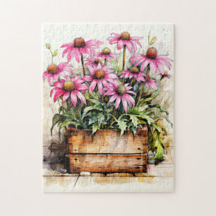 Vers geplukte Aster Flower Art Legpuzzel