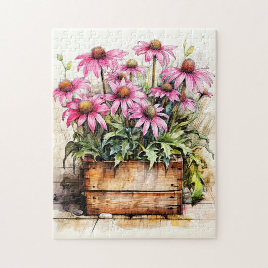 Vers geplukte Aster Flower Art Legpuzzel (Verticaal)